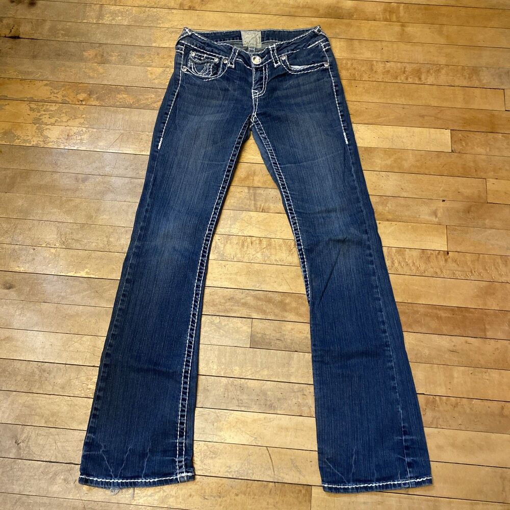 L.A. Idol Jeans Women’s Size 5 29/33 Stretch Boot Cut Thick Stitch